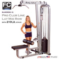 Body-Solid Pro Club Line Lat Mid Row SLM300G/2 with 210 lbs weight stack - GymBasis Store