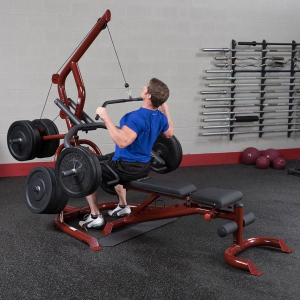 Body Solid GLGS100P4 Plate Loaded Leverage Gym + Bench GFID100 - GymBasis Store