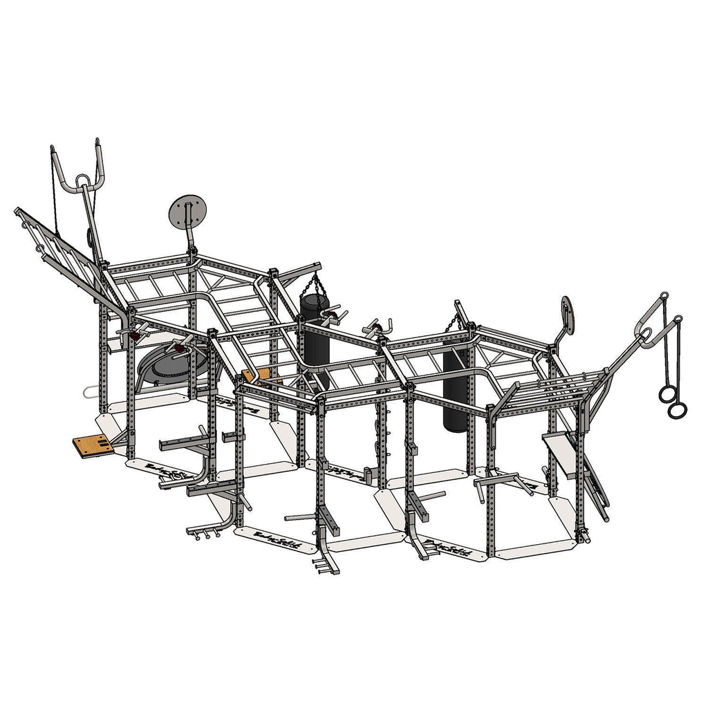 BodySolid HEXAGON (Triple Package) SHORT 83” Training Rig System SR-HEXTPLP4 - GymBasis Store