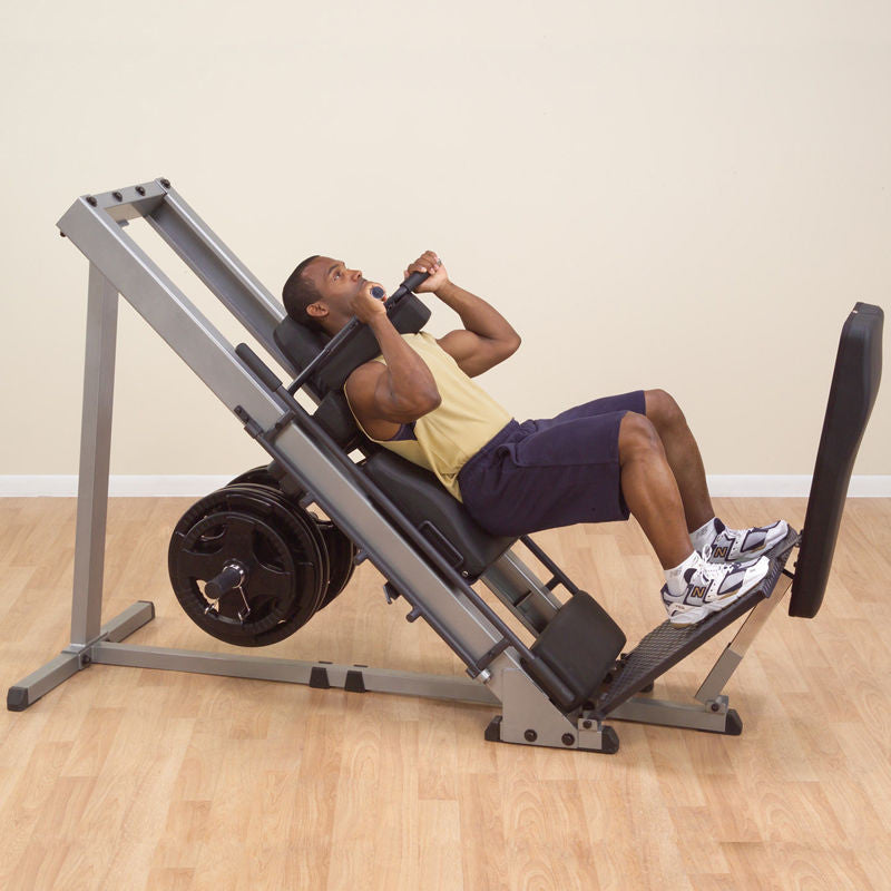 Body-Solid GLPH1100 Leg Press / Hack Squat + 255 lb. rubber grip plates - GymBasis Store