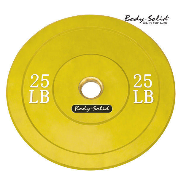 Body-Solid 680 lbs. OBPC Colored Rubber Bumper Plate Set 10, 15, 25, 35, 45 lb. - GymBasis Store
