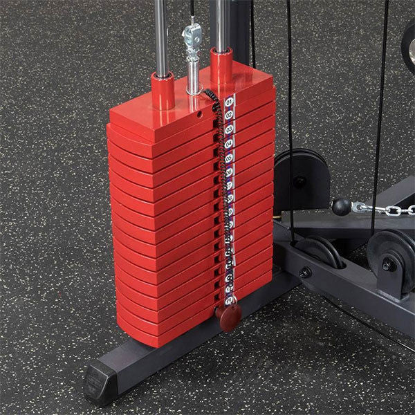 HP300 Body-Solid 300lb Premium RED Weight Stack Option for GLA378 Lat Attachment - GymBasis Store