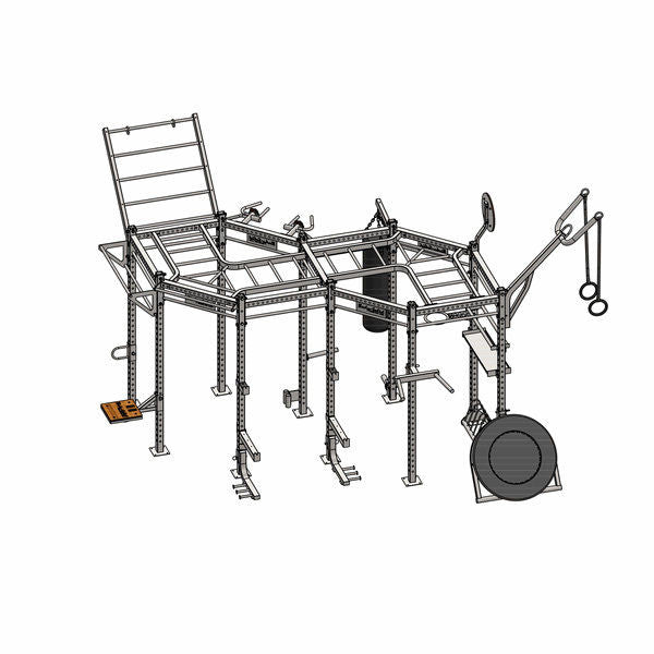 Body Solid SR-HEXPROEXT 98" Tall HEX SYSTEM HEXAGON PRO RIG EXTENSION - GymBasis Store