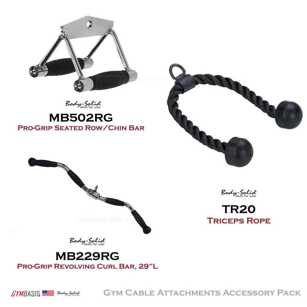 Body-Solid Pro-Grip Cable Attachments MB229RG, MB502RG, TR20 - GymBasis Store