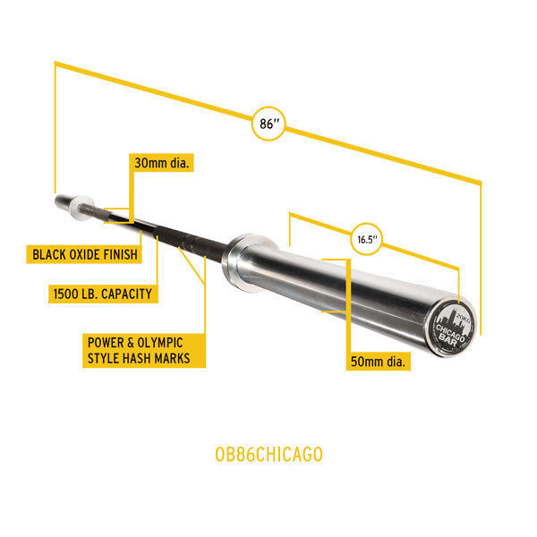 Body-Solid Premium 7' Olympic Power Bar - GymBasis Store