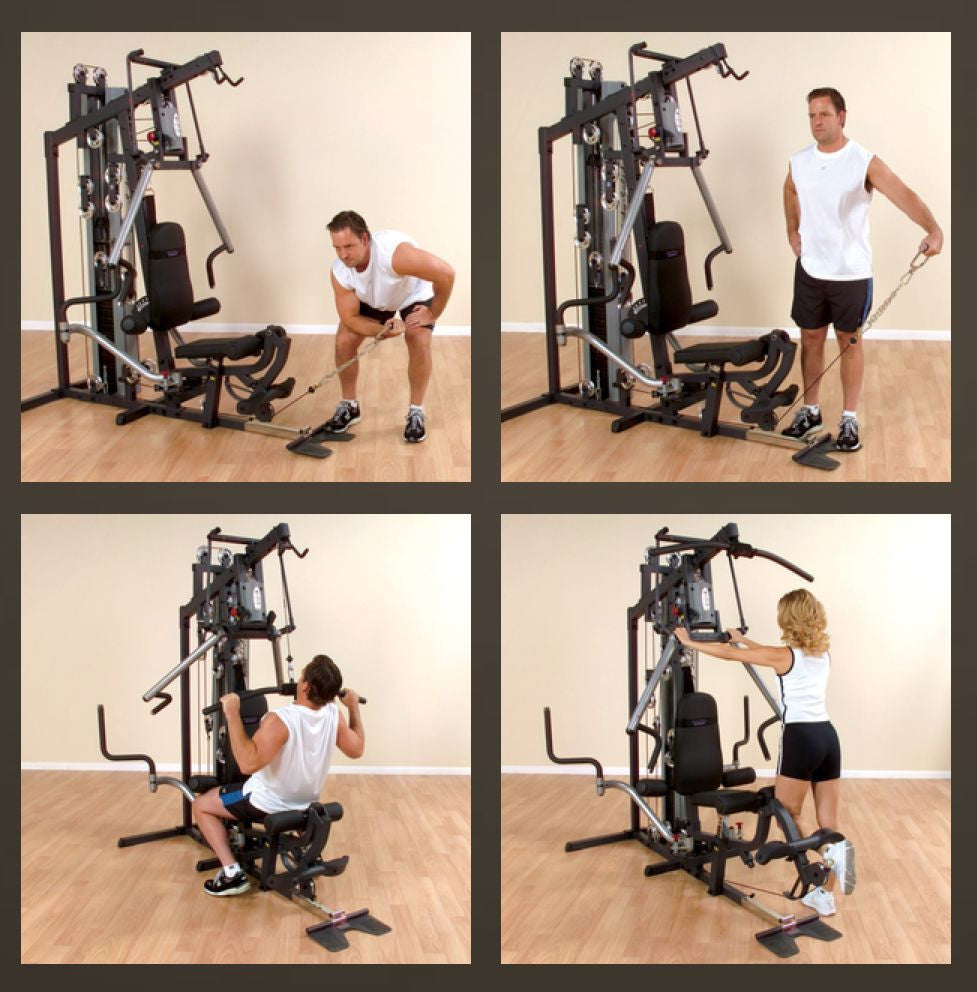 Body-Solid G6B25YR Home Gym + GLGS100P4 Leverage Corner Package w/255lb plates - GymBasis Store
