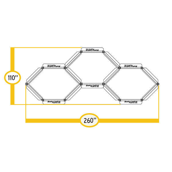 Body Solid SR-HEXEXT 83" Short HEX SYSTEM HEXAGON RIG EXTENSION - GymBasis Store