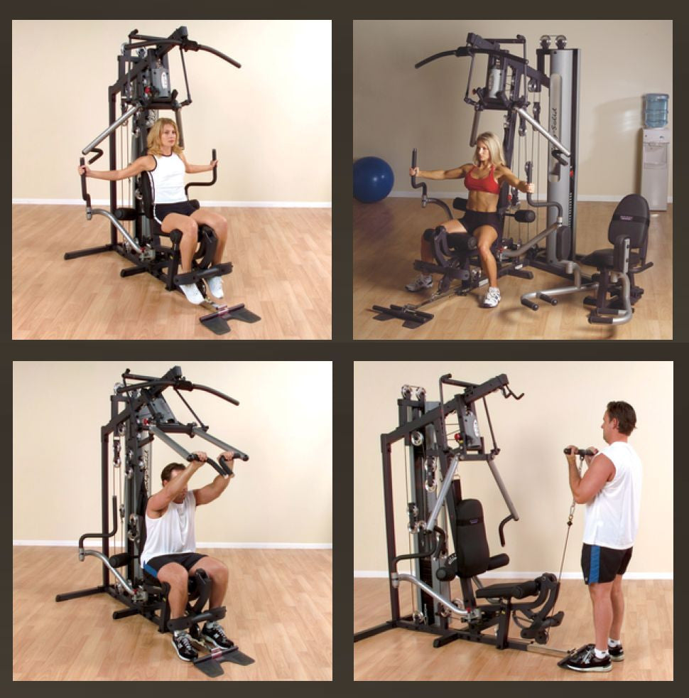 Body-Solid G6B25YR Home Gym + GLGS100P4 Leverage Corner Package w/255lb plates - GymBasis Store