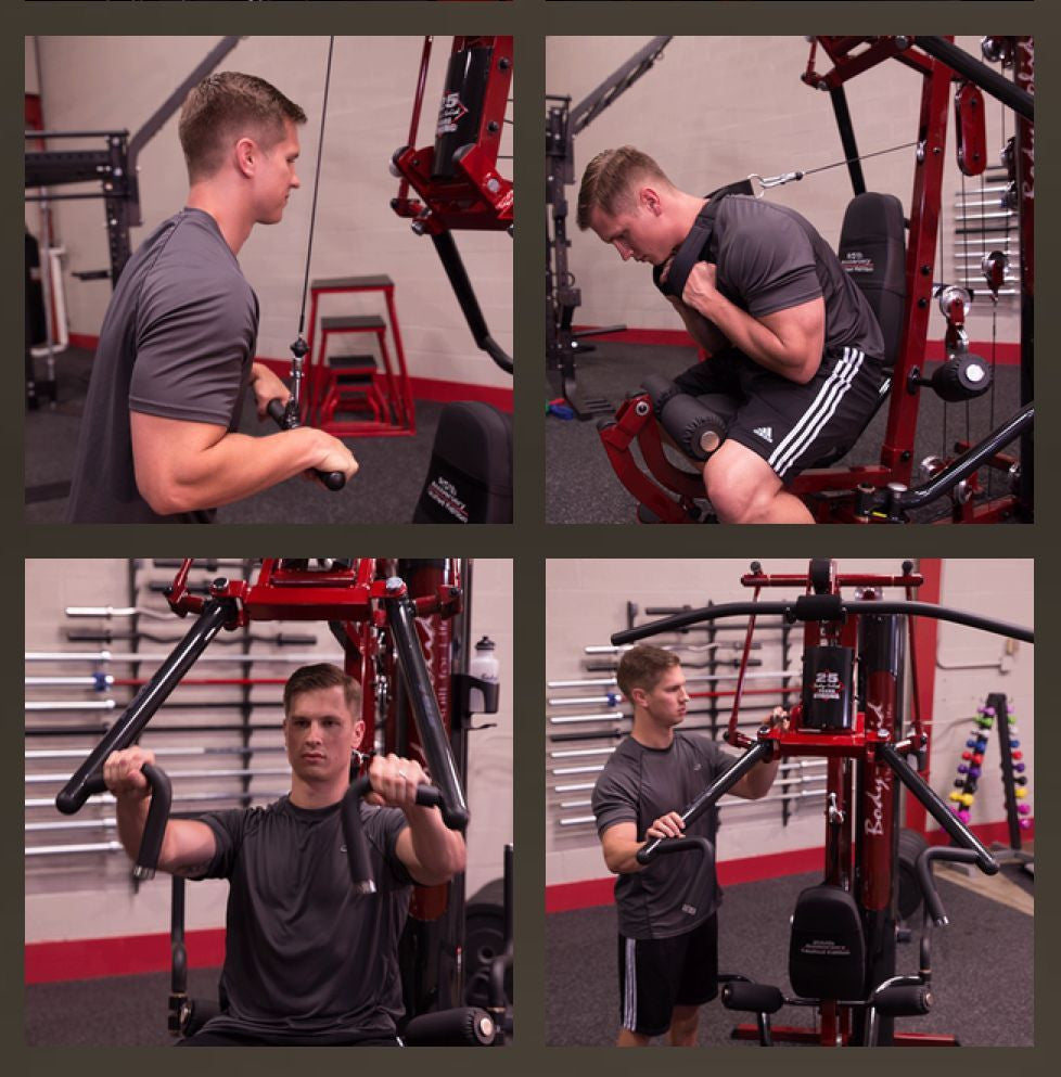 Body-Solid G6B25YR Home Gym + GLGS100P4 Leverage Corner Package w/255lb plates - GymBasis Store