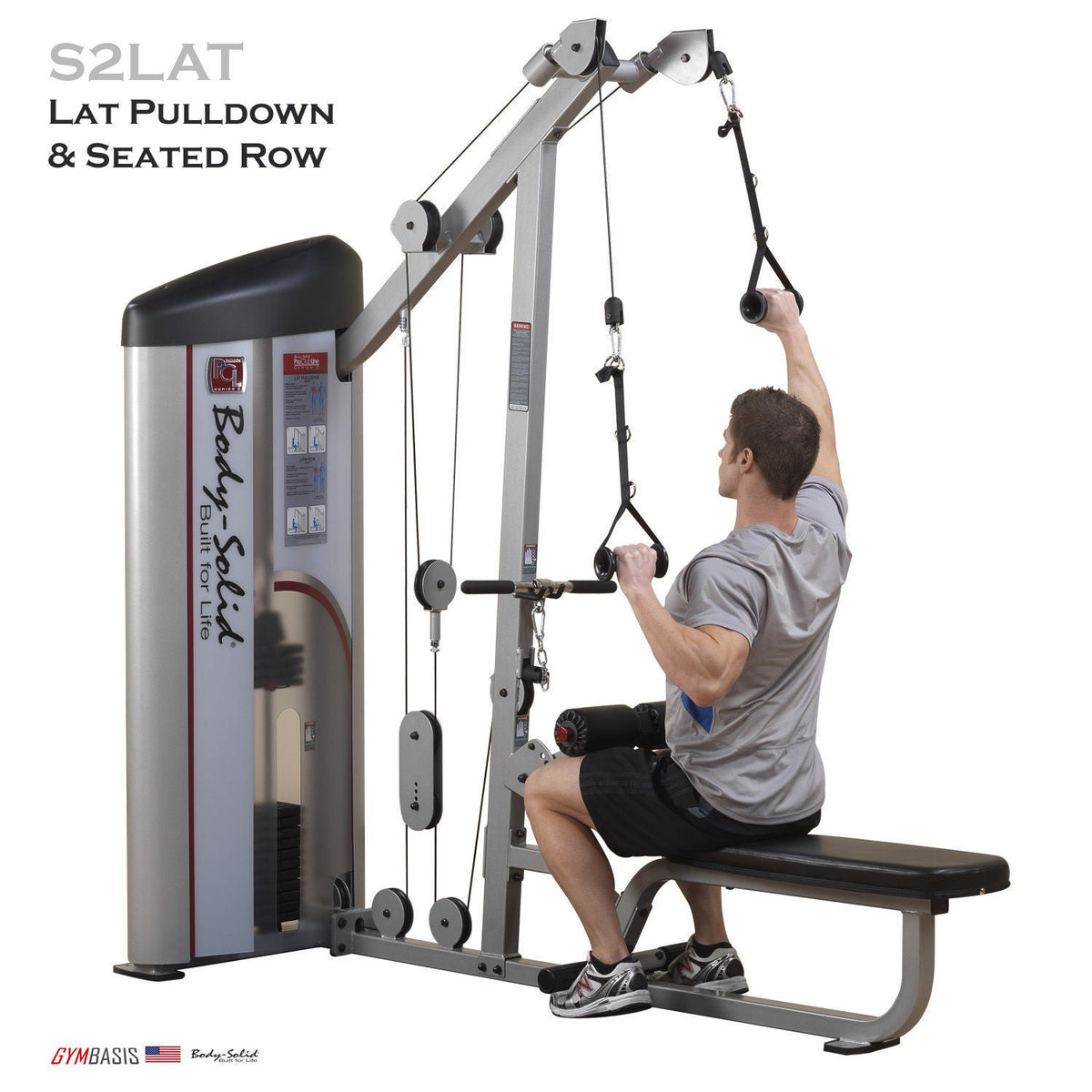Body-Solid S2LAT Pro ClubLine Series II Lat & Seated Row  160 lb. stack - GymBasis Store