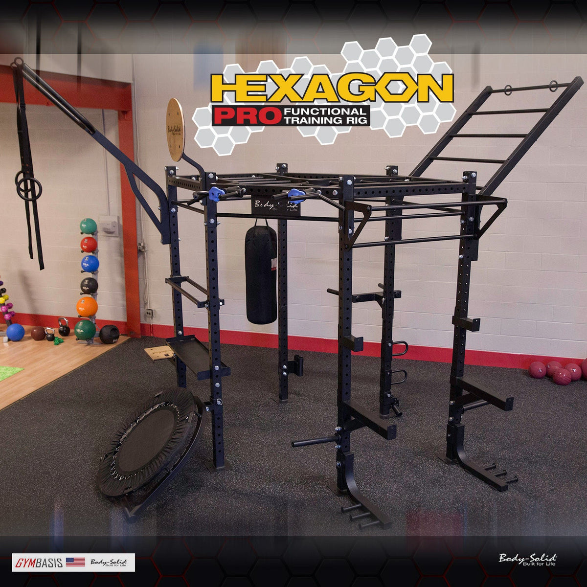 Body Solid HEXAGON PRO (CLUB PACKAGE) 98” Training Rig - SR-HEXPROCLUB - GymBasis Store