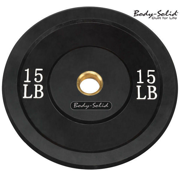 Body-Solid 680 lbs. OBPC Colored Rubber Bumper Plate Set 10, 15, 25, 35, 45 lb. - GymBasis Store