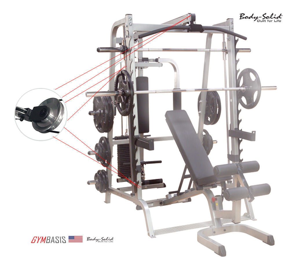 Body-Solid GAP348 Aluminum Pulley Upgrade - BODY SOLID GLA348 LAT ATTACHMENT - GymBasis Store