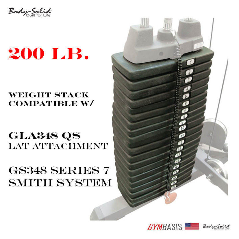 Body Solid GLA348 QS Lat Attachment w/ 210lb. for Series 7 Smith / GLA 348 - GymBasis Store
