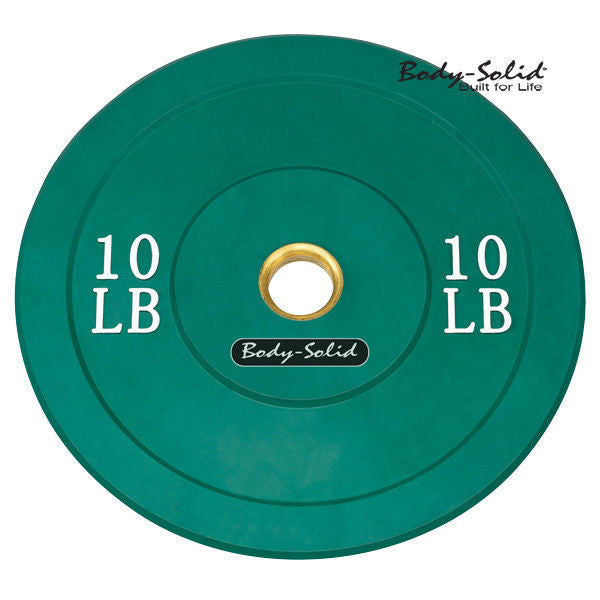 Body-Solid 680 lbs. OBPC Colored Rubber Bumper Plate Set 10, 15, 25, 35, 45 lb. - GymBasis Store