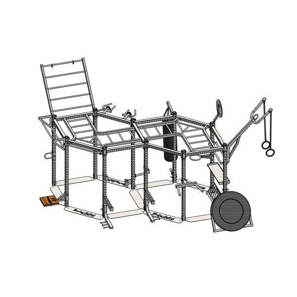 Body Solid SR-HEXEXT 83" Short HEX SYSTEM HEXAGON RIG EXTENSION - GymBasis Store
