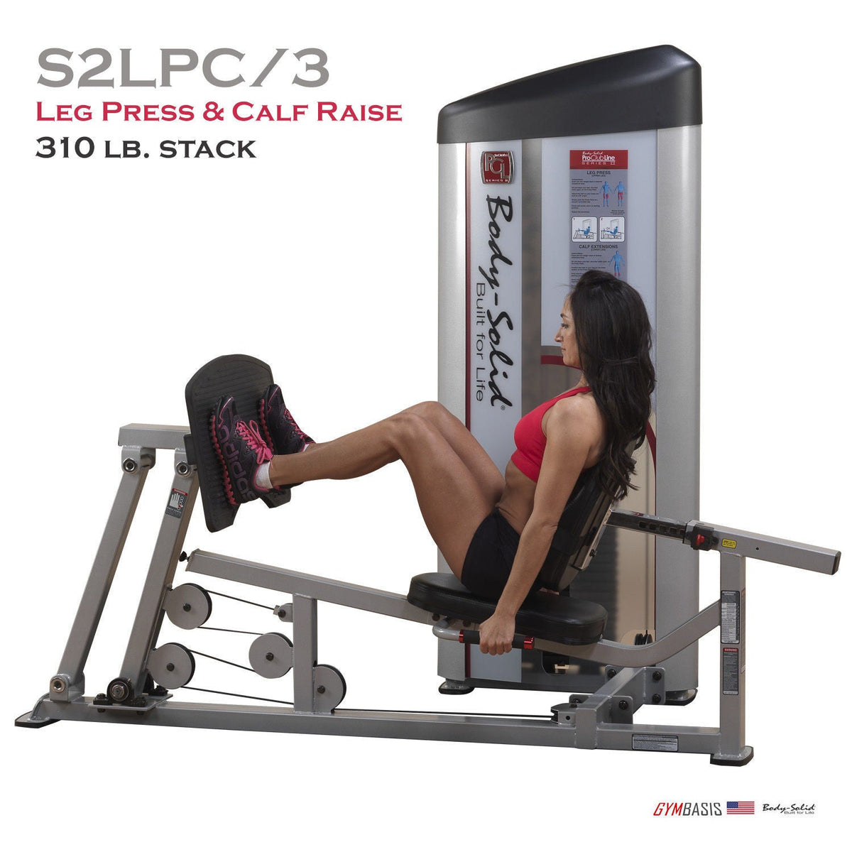 Body-Solid S2LPC/3 - Pro Club Leg Press & Calf Raise - 310 lb. stack - GymBasis Store