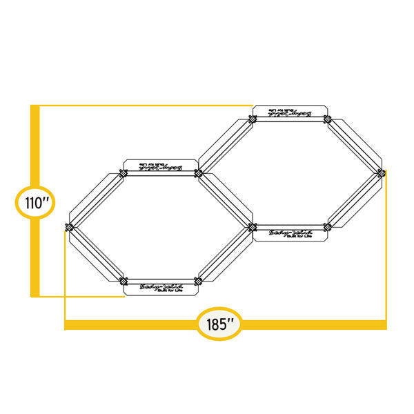 Body Solid SR-HEXEXT 83" Short HEX SYSTEM HEXAGON RIG EXTENSION - GymBasis Store