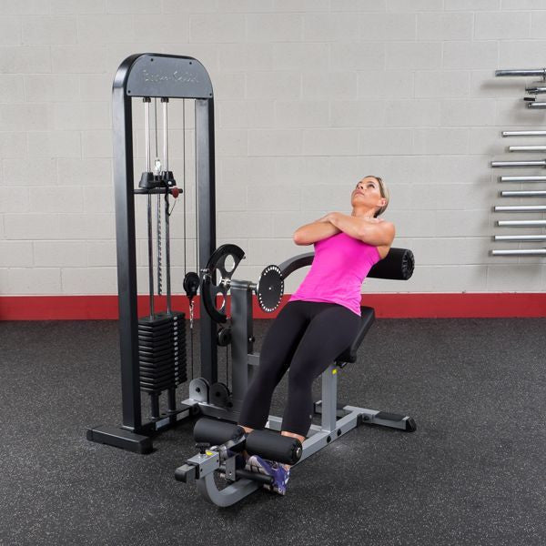 Body-Solid GCAB-STK Pro Select Ab & Back Gym Machine | 210lbs Stack - GymBasis Store