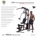 Body-Solid G3S Selectorized Home Gym -160lb weight stack w/ Aluminum Pulleys - GymBasis Store
