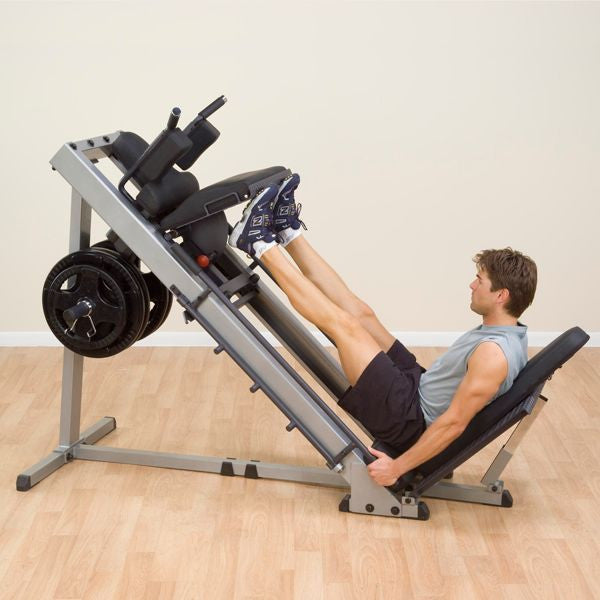 Body-Solid GLPH1100 Leg Press / Hack Squat + 255 lb. rubber grip plates - GymBasis Store