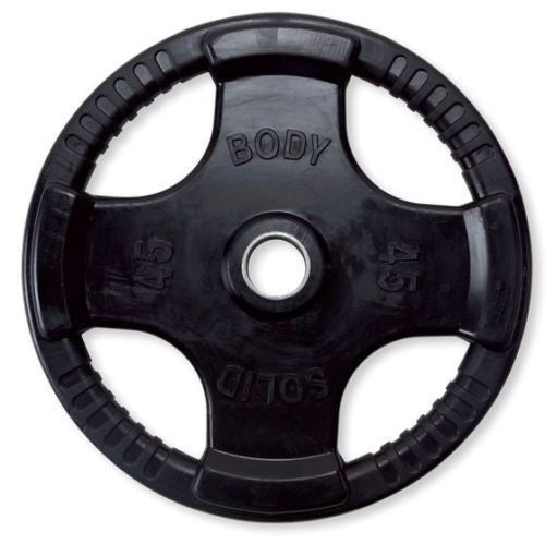 Body-Solid Set 255lbs. of Rubber Grip Olympic Weight Plates 2.5-45lb. - GymBasis Store