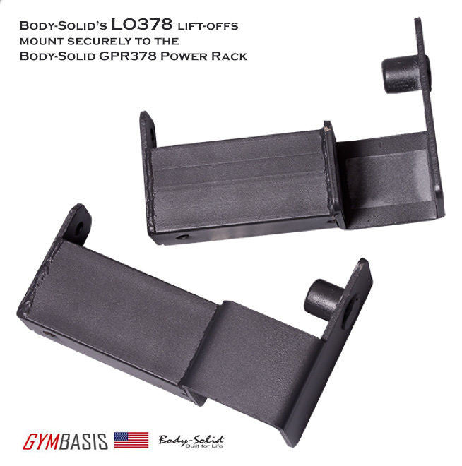 Body-Solid LO378 J-Hooks Lift Offs (pair) for GPR378 Power Rack - GymBasis Store