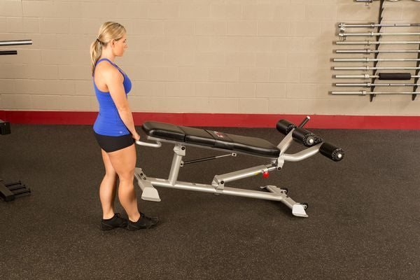 BODY-SOLID SAB500 | Commercial AB Crunch Bench Knee Raises Board - GymBasis Store