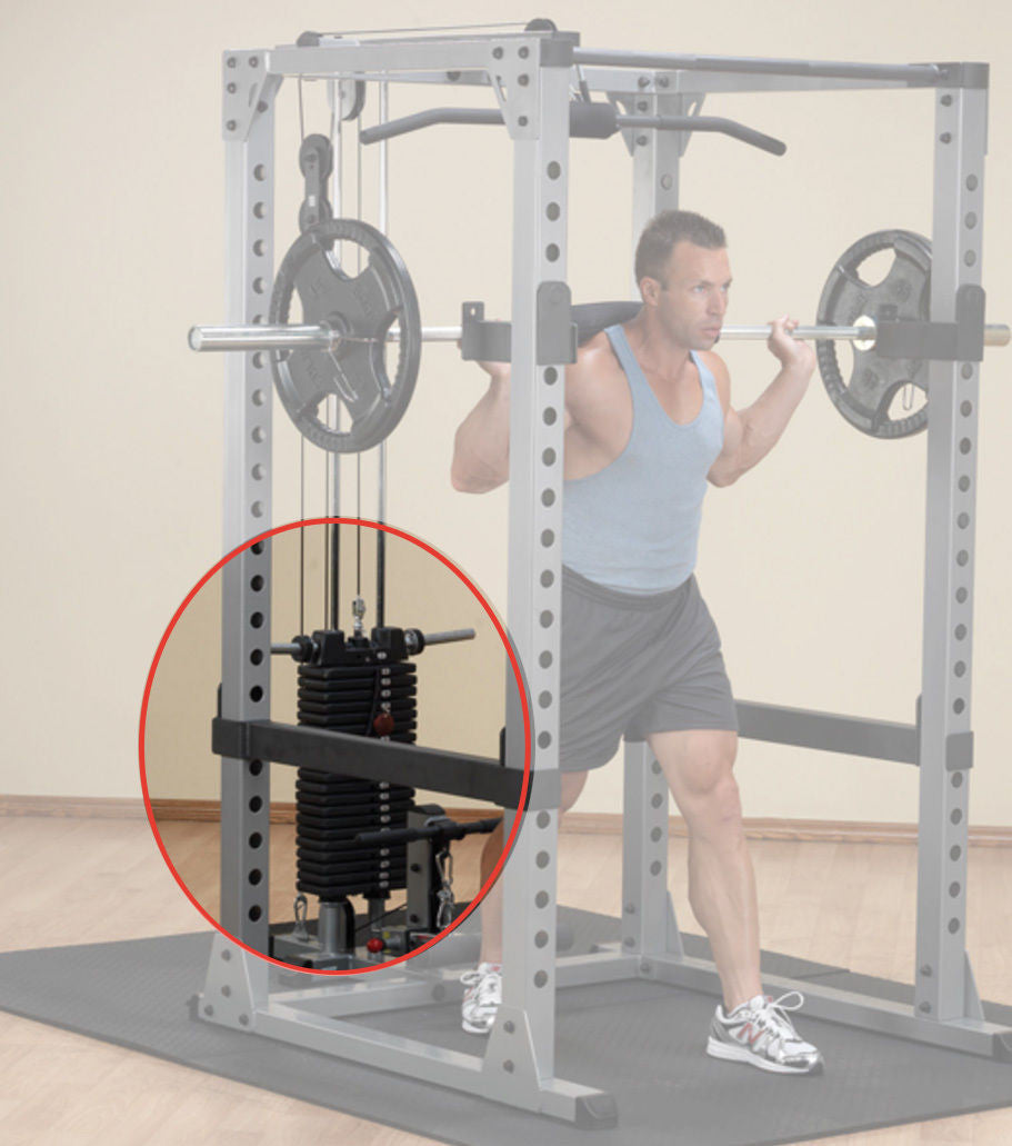 SP200 Body-Solid 200 lb Weight Stack Option for GLA378 Lat Attachment - GymBasis Store