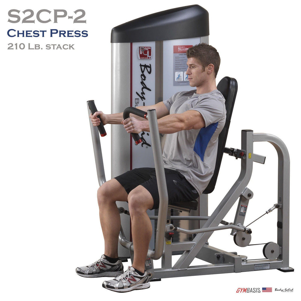 Body-Solid S2CP/2 Pro ClubLine Series 2 Chest Press - 210 lb. stack - GymBasis Store