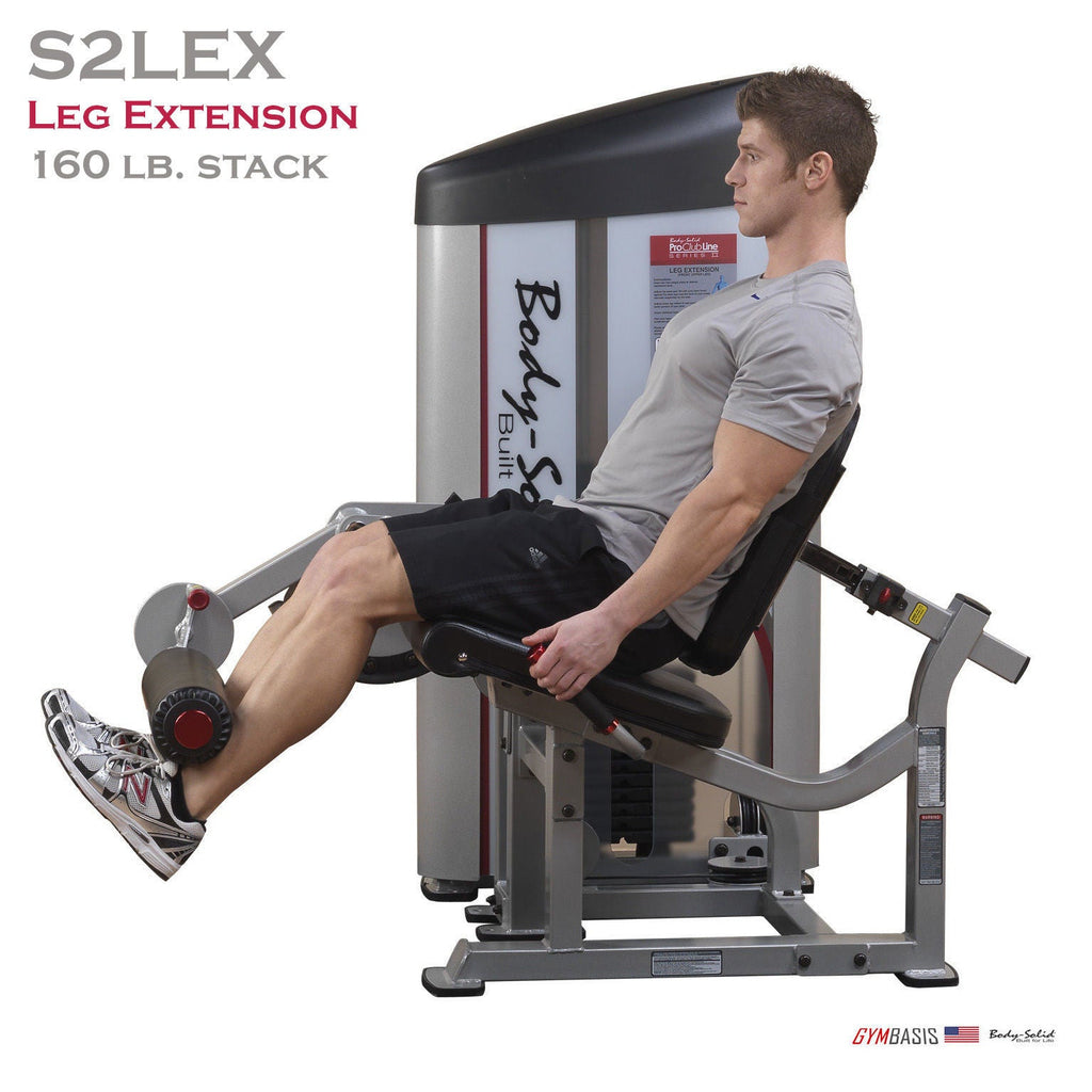 Body-Solid S2LEX - Pro ClubLine Series II Leg Extension - 160 lb. stack - GymBasis Store