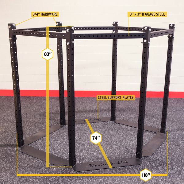 BodySolid HEXAGON (Double Package) SHORT 83” Training Rig System SR-HEXDBLP4 - GymBasis Store