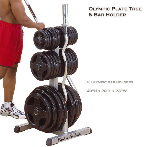 Body-Solid GLGS100 Leverage Corner Gym + 255 lbs Rubber Grip Plates + Plate Tree - GymBasis Store