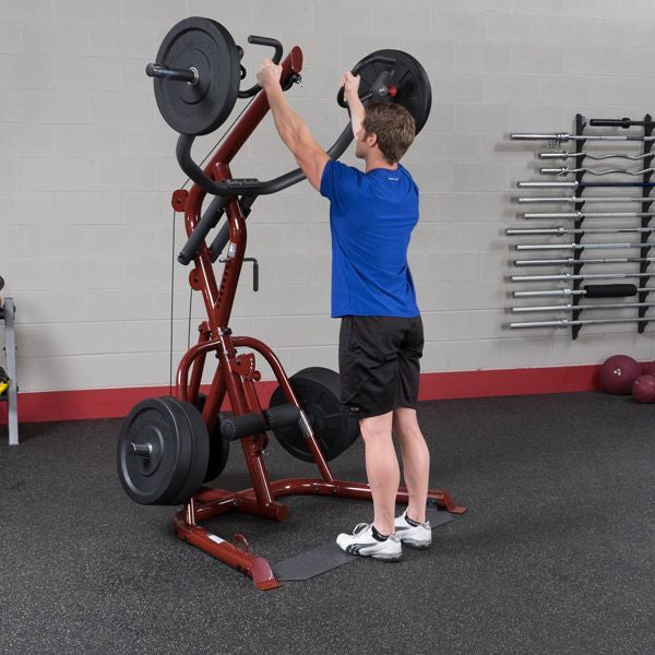 Body-Solid GLGS100P4 Corner Leverage Gym Pack + 255 lbs Rubber Grip Plates - GymBasis Store