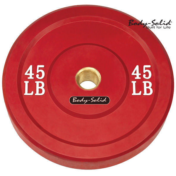 Body-Solid 680 lbs. OBPC Colored Rubber Bumper Plate Set 10, 15, 25, 35, 45 lb. - GymBasis Store