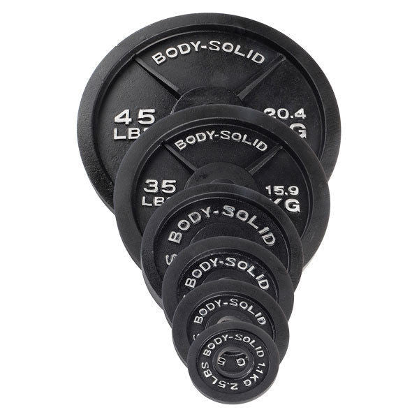 Body-Solid GLGS100P4 Leverage Gym, GFID100 Bench & GLDA3 +455lb Steel Plates - GymBasis Store