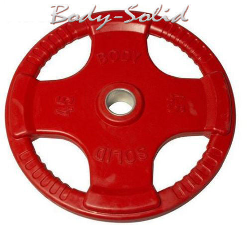 Body-Solid 680 lbs. ORC Colored Rubber Grip Olympic Plate Set 100 lb 45 lb 25 lb - GymBasis Store
