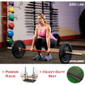 Body-Solid CrossFit Package 260 lb Bumper Plates, Rack, Bar, Heavy Duty Mat - GymBasis Store