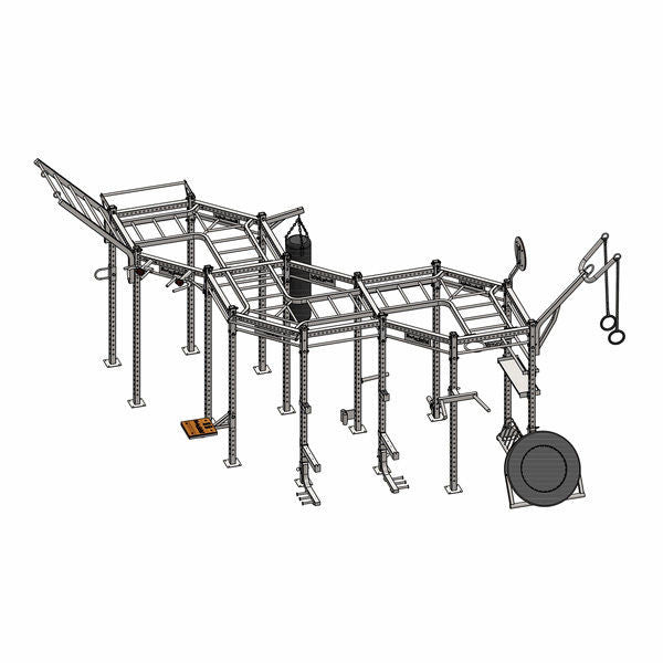 Body Solid SR-HEXPROEXT 98" Tall HEX SYSTEM HEXAGON PRO RIG EXTENSION - GymBasis Store