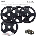 Body-Solid - ORT25 - Black Rubber Grip Olympic Plate Pairs - 25 lb - GymBasis Store