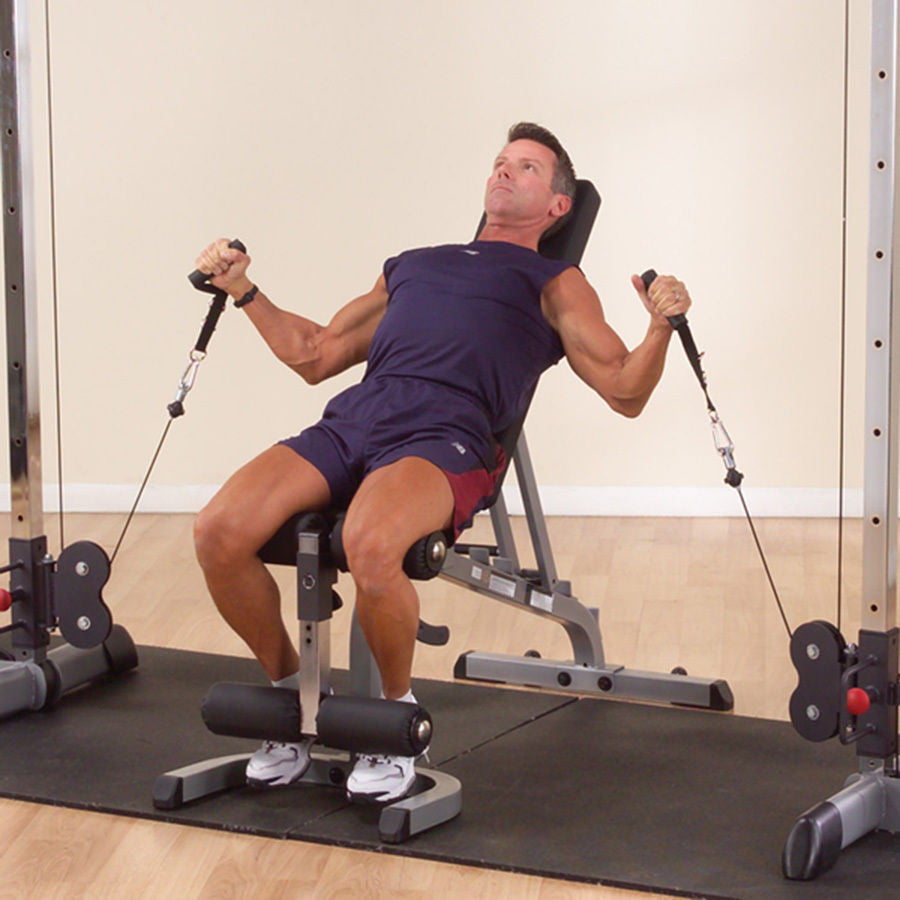 Body-Solid GDCC250 Deluxe Functional Trainer Crossover 160lb - 210lb RED Stacks - GymBasis Store