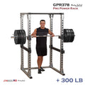 Body Solid GPR378 Pro Power Rack + 300 Lb. Weight Olympic Set - GymBasis Store