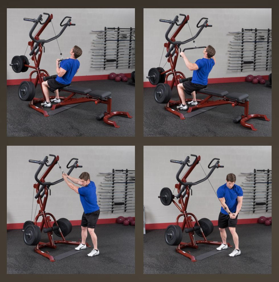 Body Solid GLGS100 Plate Loaded Leverage Corner Gym + 255 lbs. plates - GymBasis Store