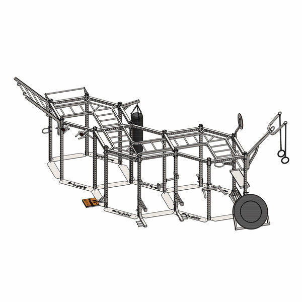 Body Solid SR-HEXEXT 83" Short HEX SYSTEM HEXAGON RIG EXTENSION - GymBasis Store