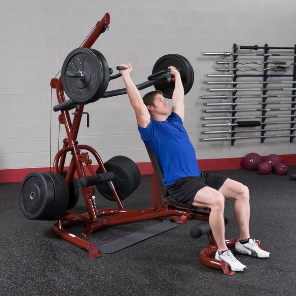 Body Solid GLGS100P4 Corner Leverage Gym Pack + GLDA3/GPCA1 + 255 lb Plates - GymBasis Store
