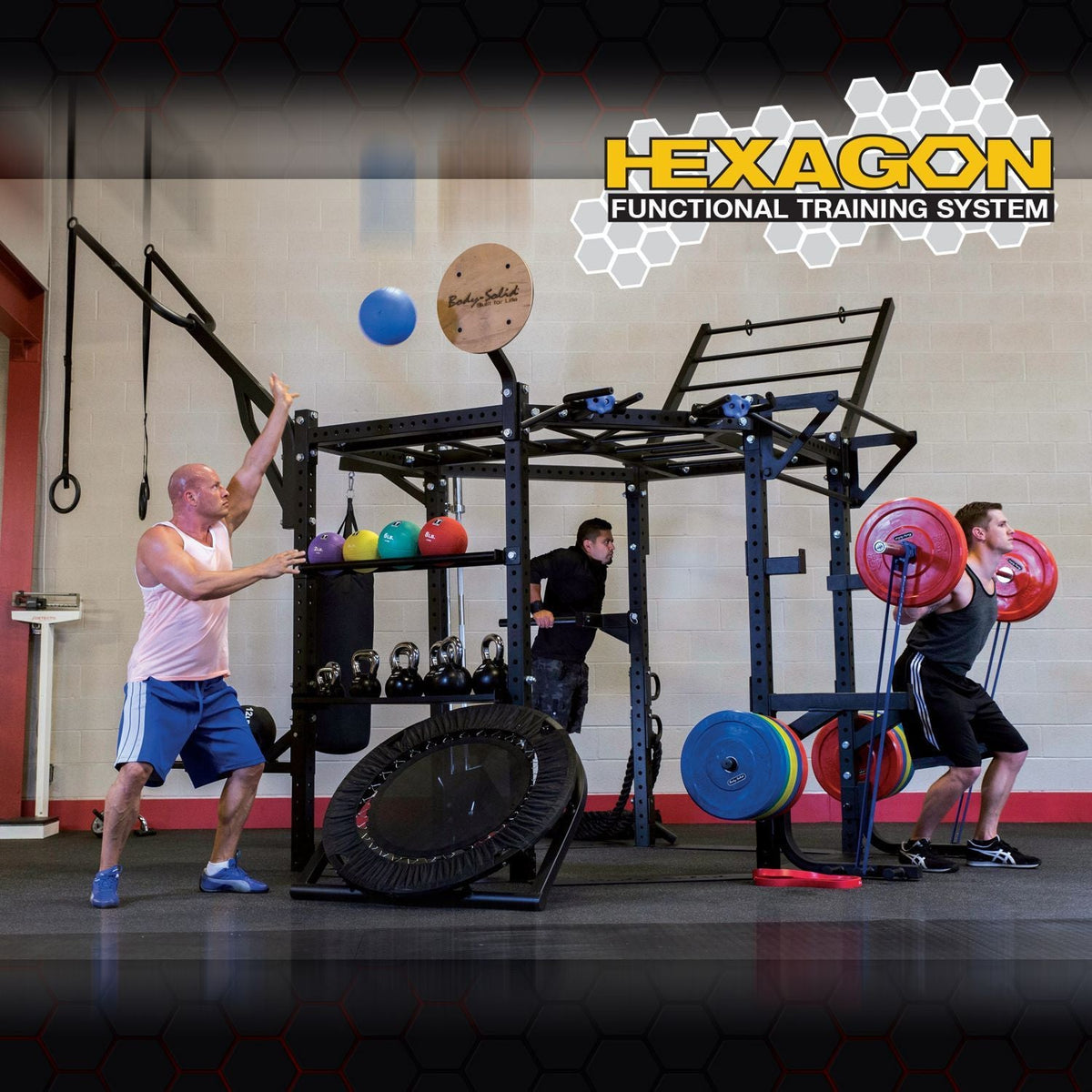 Body Solid HEXAGON (CLUB PACKAGE) 83” Training Rig System - SR-HEXCLUB - GymBasis Store