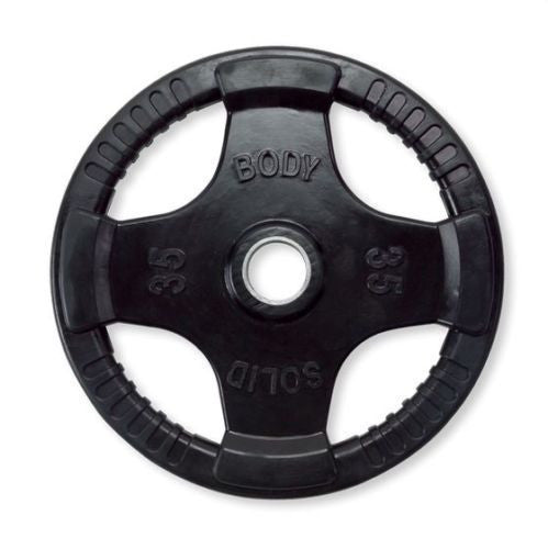 Body-Solid GOWT Plate Tree + ORST255 Black Rubber Grip Olympic Plates 255lbs. - GymBasis Store