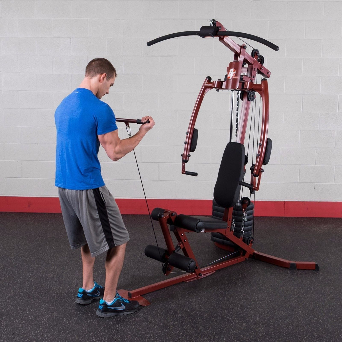 Best Fitness Home Gym BFMG20 Compact Cable Weight Machine -145 lb stack - GymBasis Store