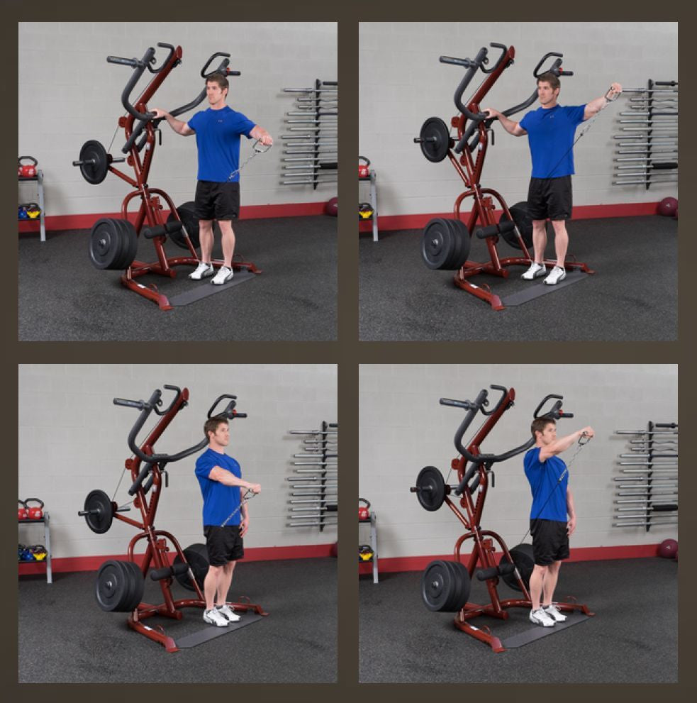 Body Solid GLGS100 Plate Loaded Leverage Corner Gym + 255 lbs. plates - GymBasis Store