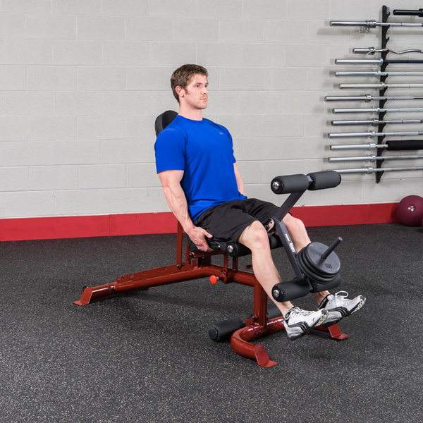 Body-Solid GLGS100P4 Leverage Gym, GFID100 Bench & GLDA3 +255lb Steel Plates - GymBasis Store